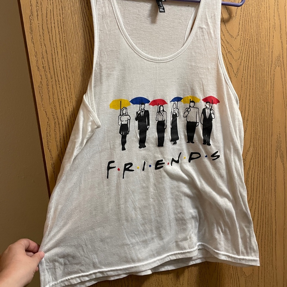 White Friends Graphic Camisole